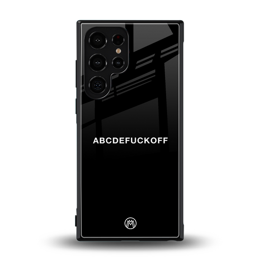 abcdefuckoff back phone cover | glass case for samsung galaxy s24 ultra