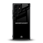 abcdefuckoff back phone cover | glass case for samsung galaxy s23 ultra