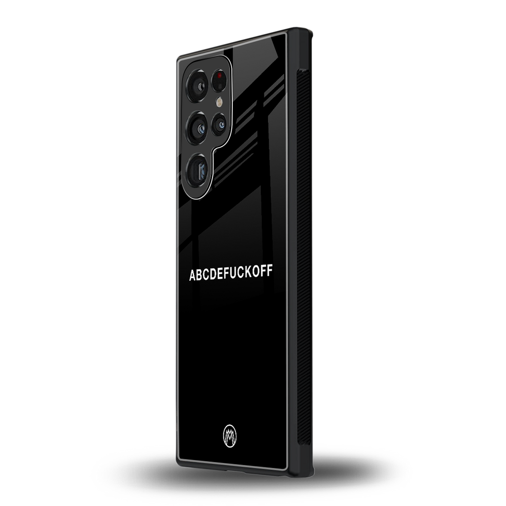 abcdefuckoff back phone cover | glass case for samsung galaxy s23 ultra