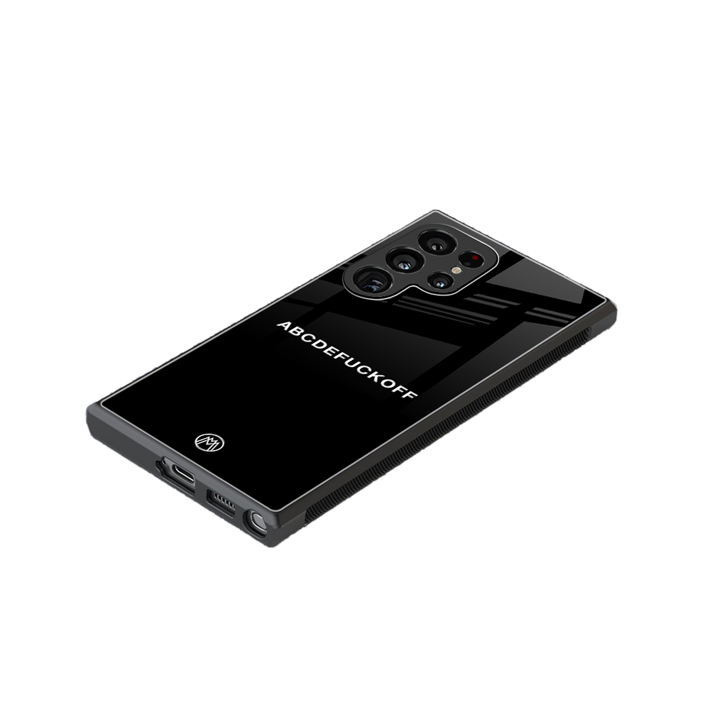 abcdefuckoff back phone cover | glass case for samsung galaxy s23 ultra
