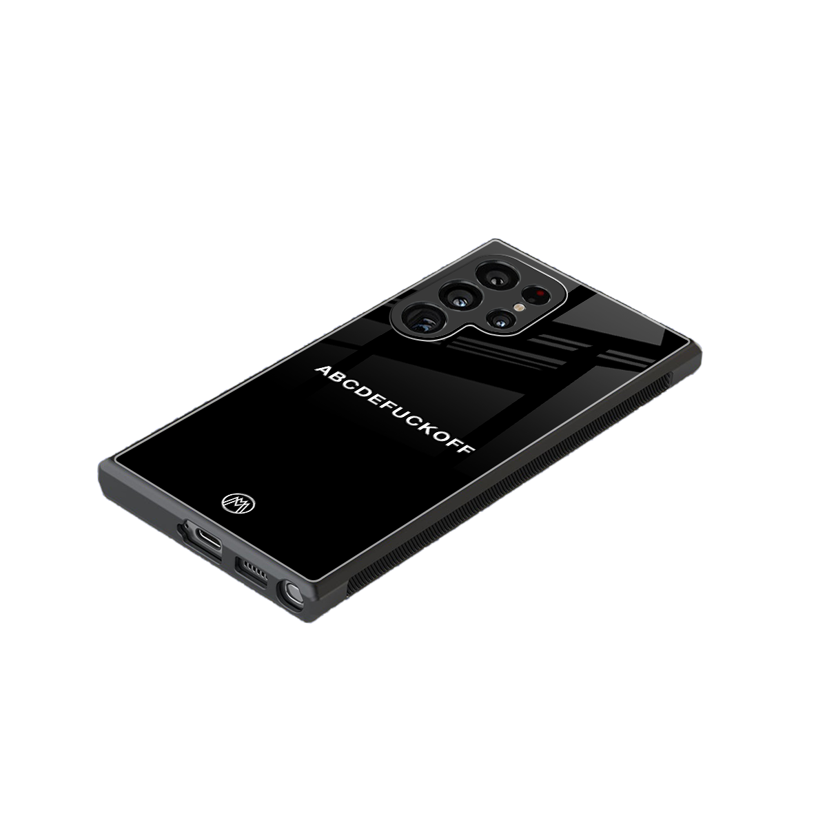 abcdefuckoff back phone cover | glass case for samsung galaxy s23 ultra