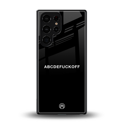 abcdefuckoff back phone cover | glass case for samsung galaxy s25 ultra