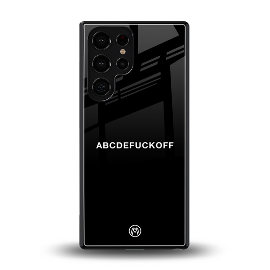 abcdefuckoff back phone cover | glass case for samsung galaxy s25 ultra