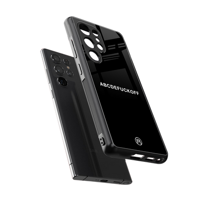 abcdefuckoff back phone cover | glass case for samsung galaxy s25 ultra
