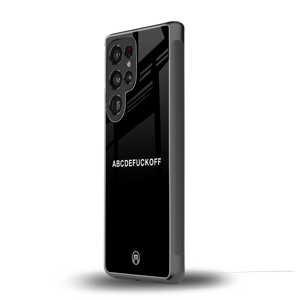 abcdefuckoff back phone cover | glass case for samsung galaxy s25 ultra