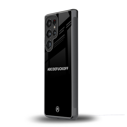 abcdefuckoff back phone cover | glass case for samsung galaxy s25 ultra