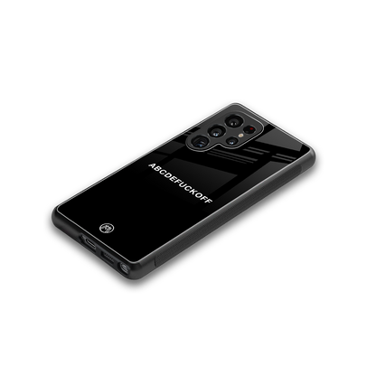 abcdefuckoff back phone cover | glass case for samsung galaxy s25 ultra