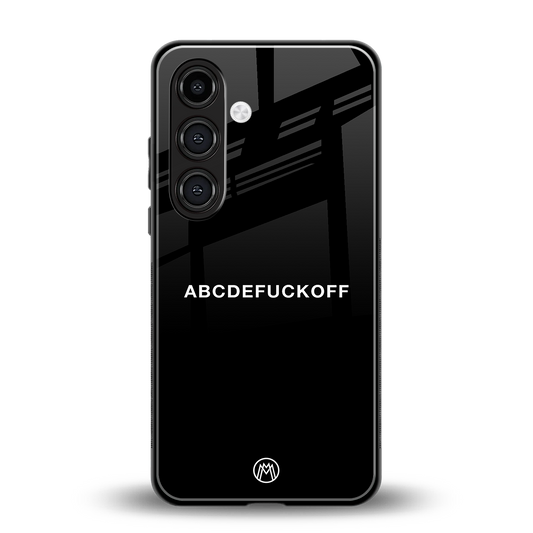 abcdefuckoff back phone cover | glass case for samsung galaxy s24 fe