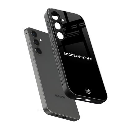 abcdefuckoff back phone cover | glass case for samsung galaxy s24 fe