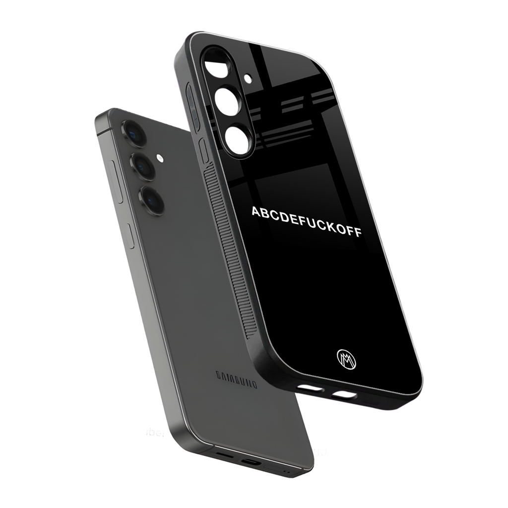 abcdefuckoff back phone cover | glass case for samsung galaxy s25