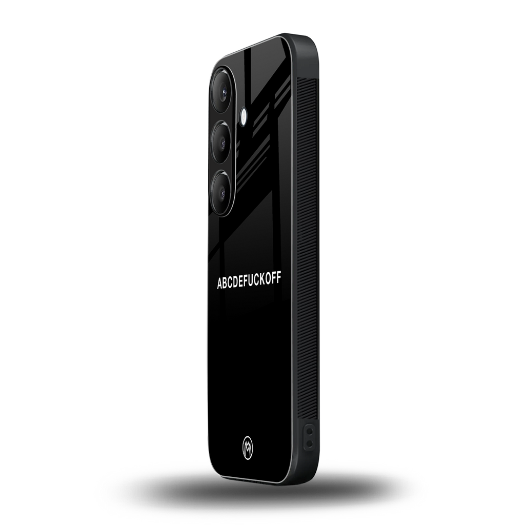 abcdefuckoff back phone cover | glass case for samsung galaxy s23 plus