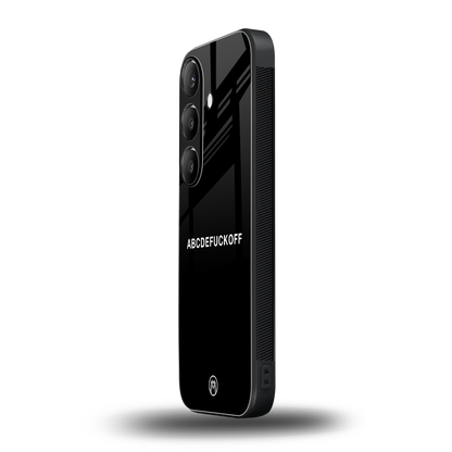 abcdefuckoff back phone cover | glass case for samsung galaxy s24 fe