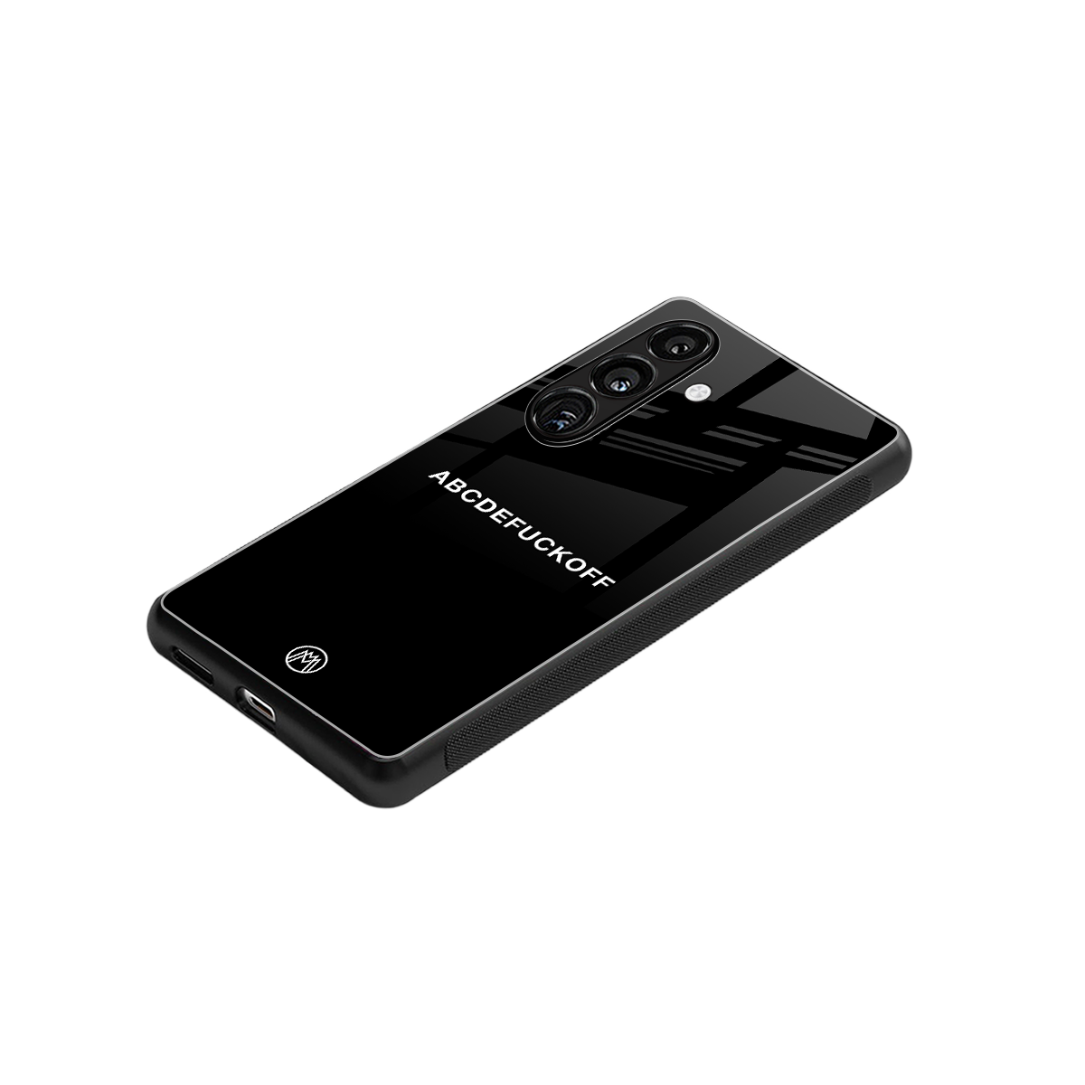 abcdefuckoff back phone cover | glass case for samsung galaxy s24 fe