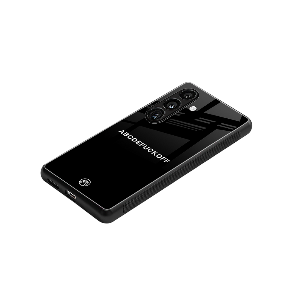abcdefuckoff back phone cover | glass case for samsung galaxy s25