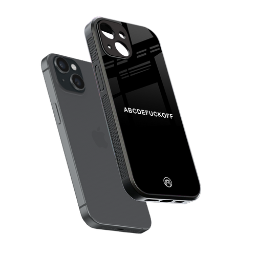 abcdefuckoff back phone cover | glass case for iphone 14