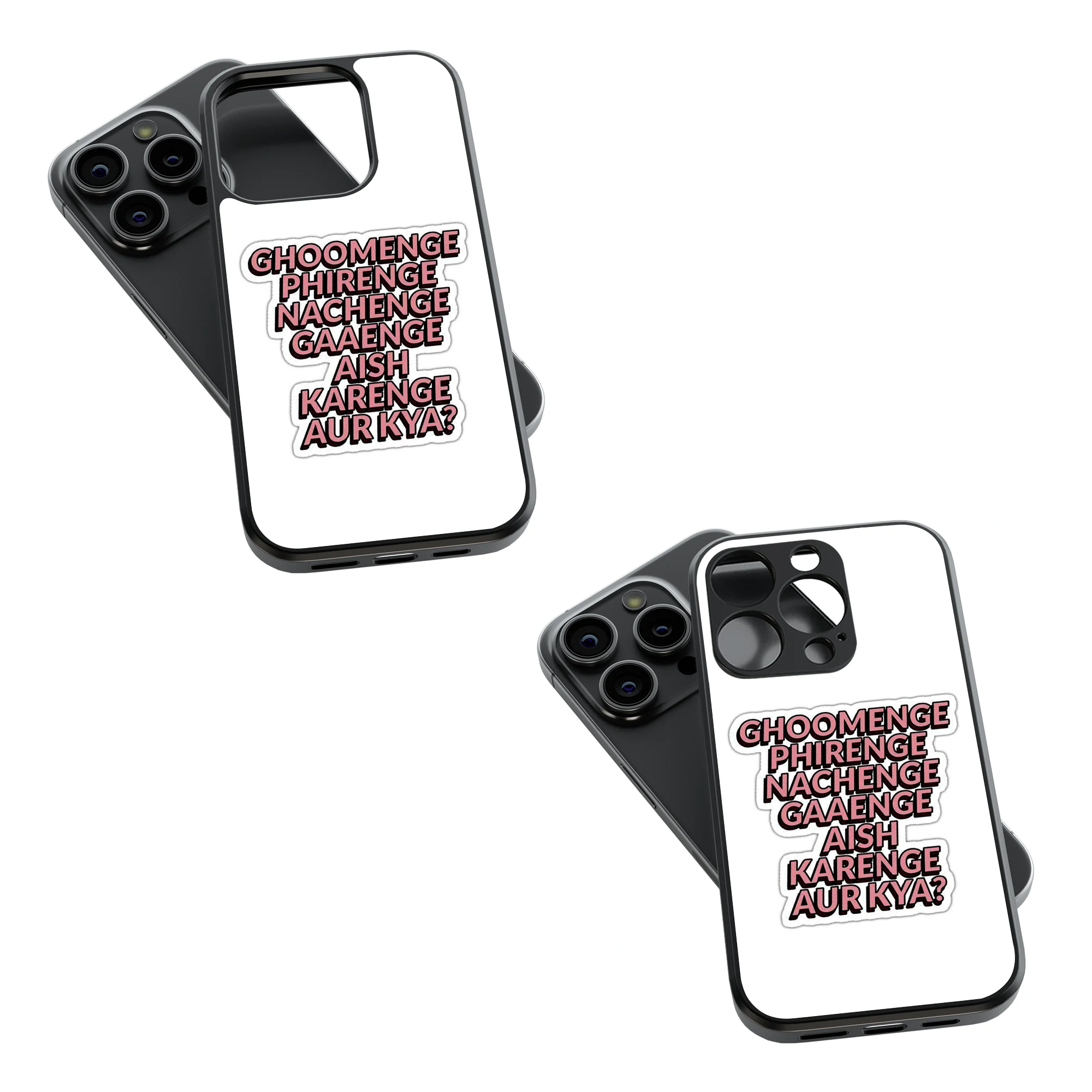 Trendy Glass Back Mobile Case for iPhone, Samsung, Redmi, OnePlus, Google Pixel, Motorola