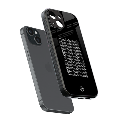 absofuckinlutely back phone cover | glass case for iphone 13 mini
