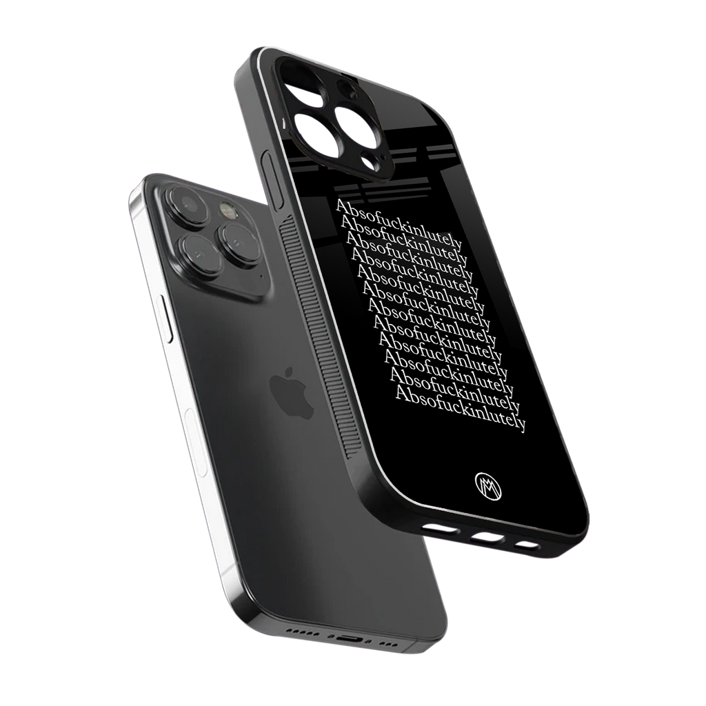 absofuckinlutely back phone cover | glass case for iphone 14 pro max