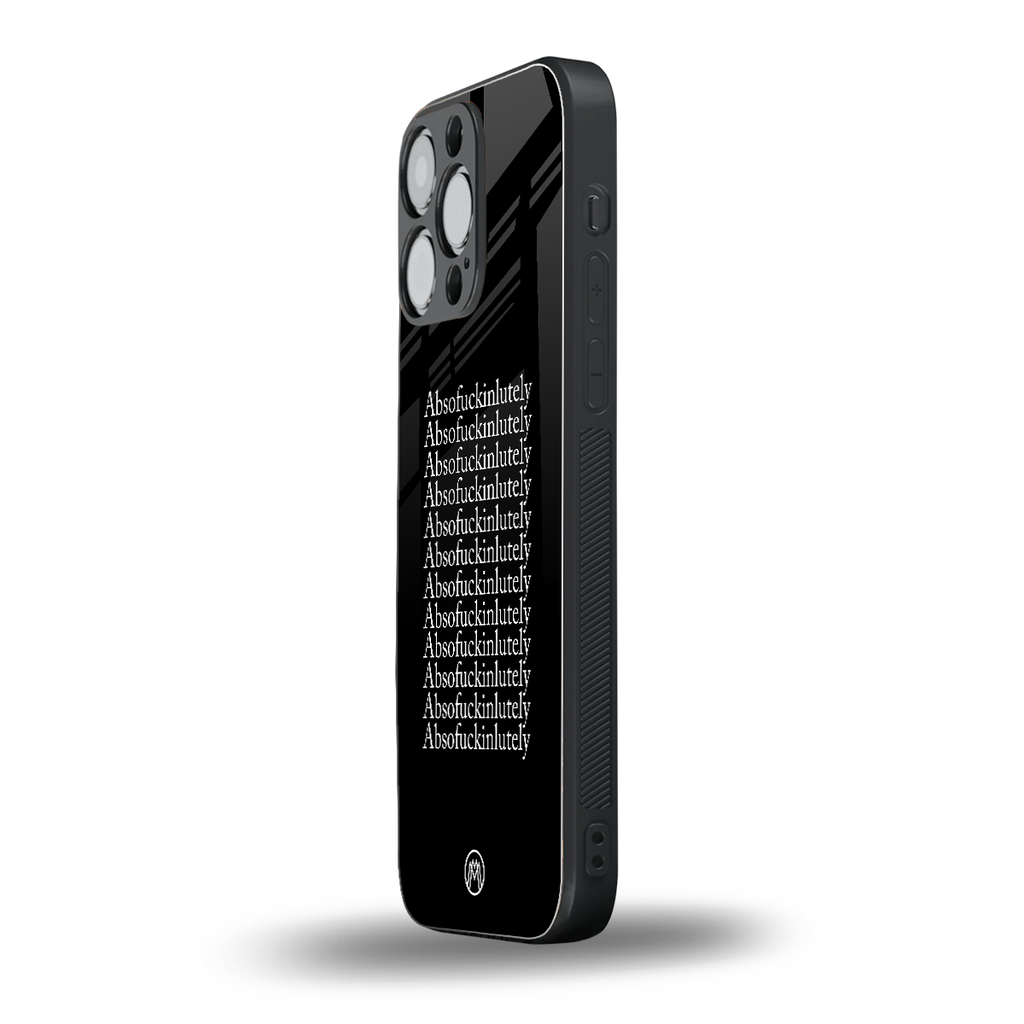 absofuckinlutely back phone cover | glass case for iphone 15 pro max