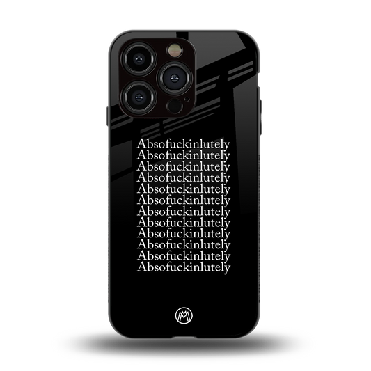 absofuckinlutely back phone cover | glass case for iphone 15 pro
