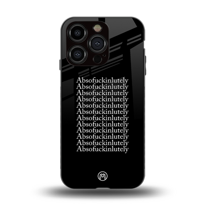 absofuckinlutely back phone cover | glass case for iphone 14 pro
