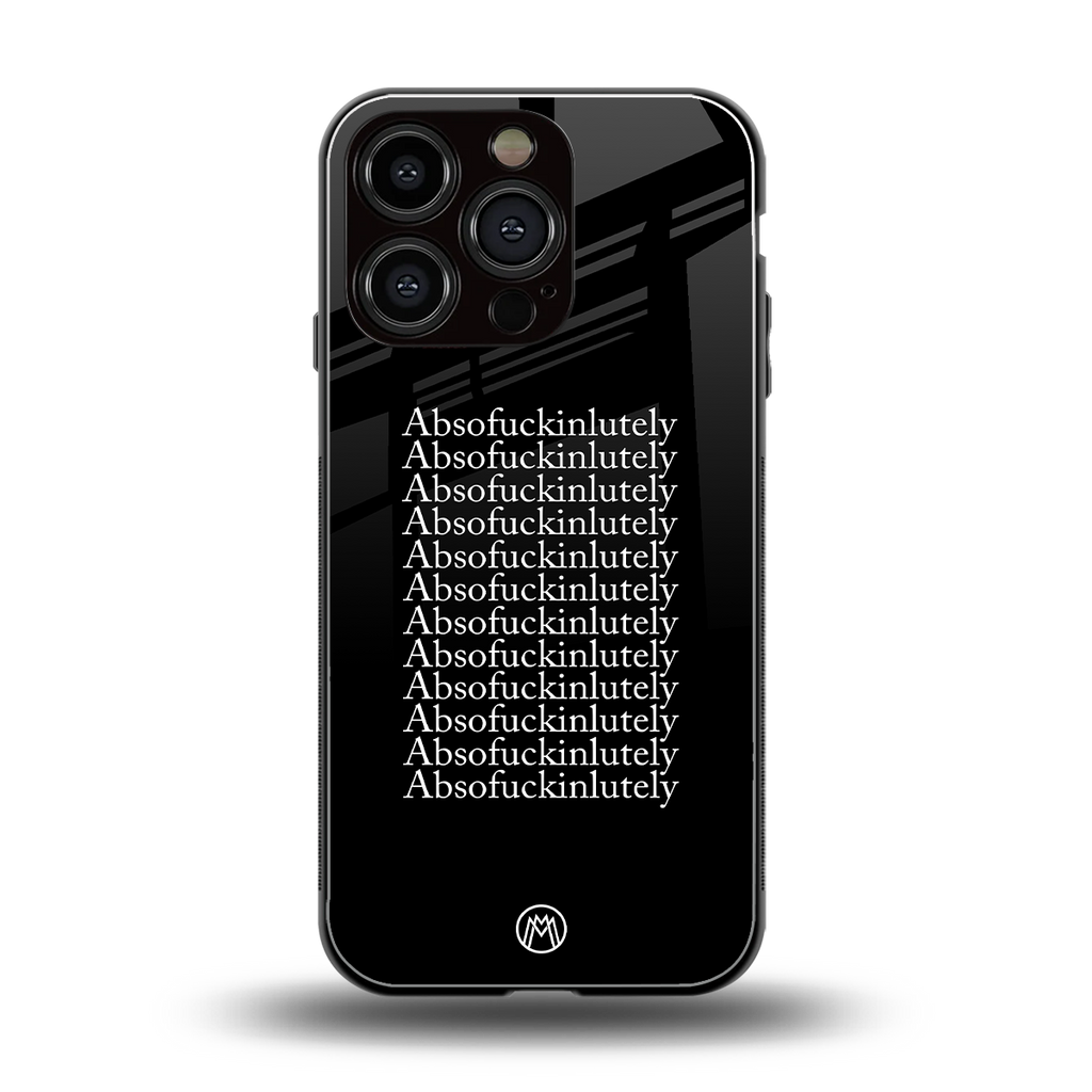 absofuckinlutely back phone cover | glass case for iphone 16 pro