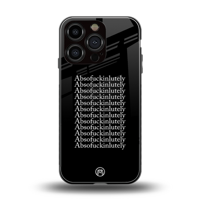 absofuckinlutely back phone cover | glass case for iphone 16 pro