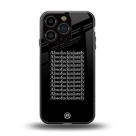 absofuckinlutely back phone cover | glass case for iphone 16 pro