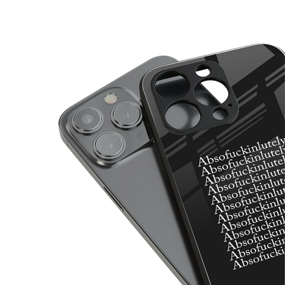 absofuckinlutely back phone cover | glass case for iphone 14 pro