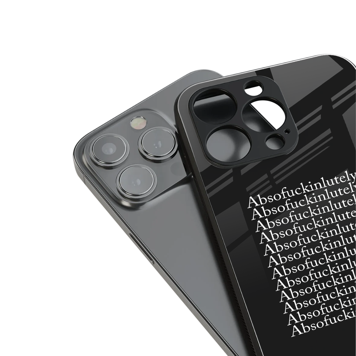 absofuckinlutely back phone cover | glass case for iphone 14 pro max