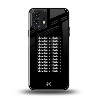 absofuckinlutely back phone cover | glass case for nothing phone 1