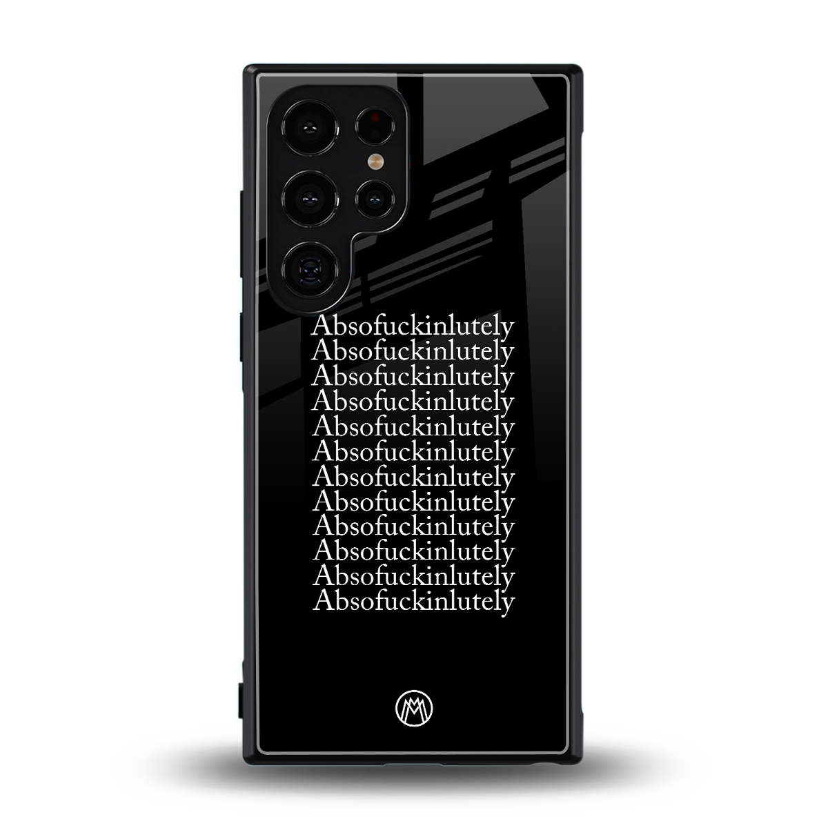 absofuckinlutely back phone cover | glass case for samsung galaxy s23 ultra