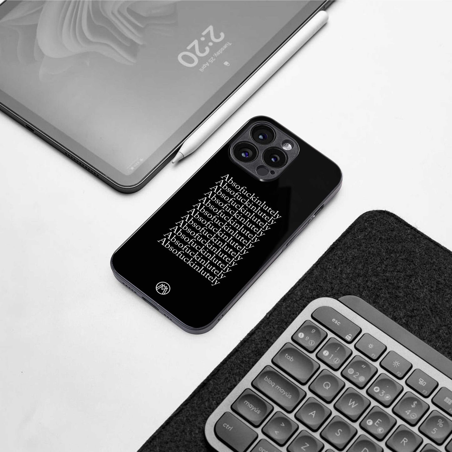 absofuckinlutely back phone cover | glass case for iphone 14 pro