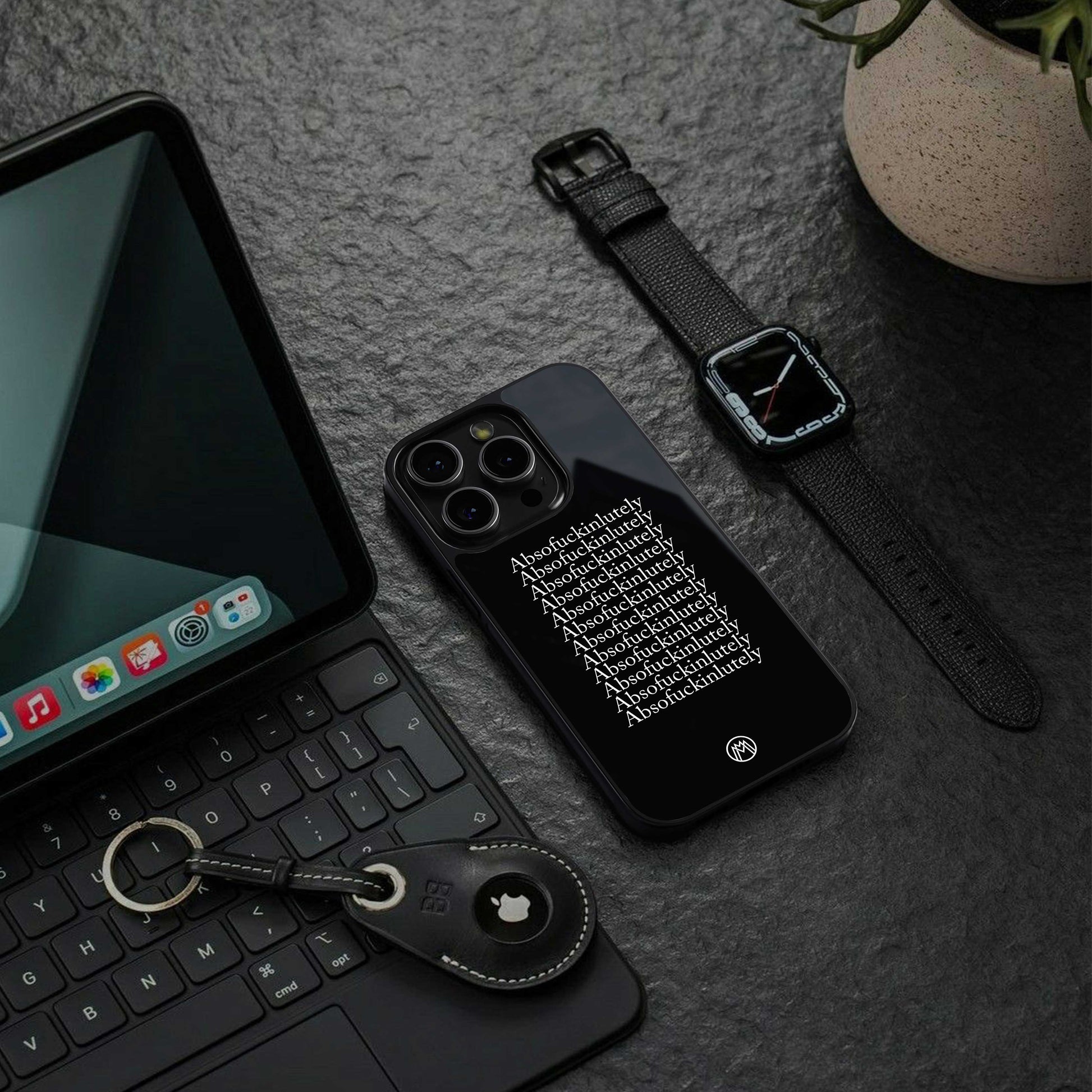 absofuckinlutely back phone cover | glass case for iphone 14 pro