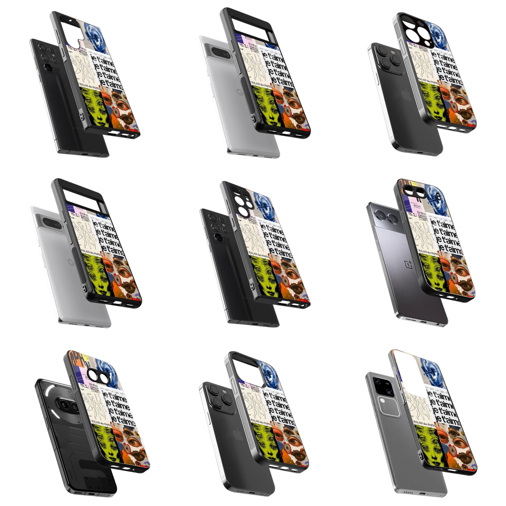 Durable Glass Back Mobile Case for iPhone, Samsung, OnePlus, Google Pixel, Redmi, Vivo, Oppo
