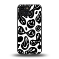 acid smiles bw back phone cover | glass case for iphone 13 mini