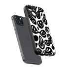 acid smiles bw back phone cover | glass case for iphone 13