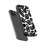 acid smiles bw back phone cover | glass case for iphone 14 plus
