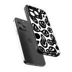acid smiles bw back phone cover | glass case for iphone 14 pro max