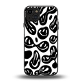acid smiles bw back phone cover | glass case for iphone 15