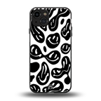 acid smiles bw back phone cover | glass case for iphone 14