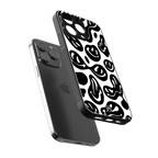 acid smiles bw back phone cover | glass case for iphone 14 pro