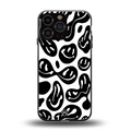 acid smiles bw back phone cover | glass case for iphone 16 pro max