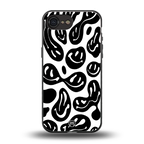 acid smiles bw back phone cover | glass case for iphone 16e
