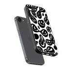 acid smiles bw back phone cover | glass case for iphone 16e