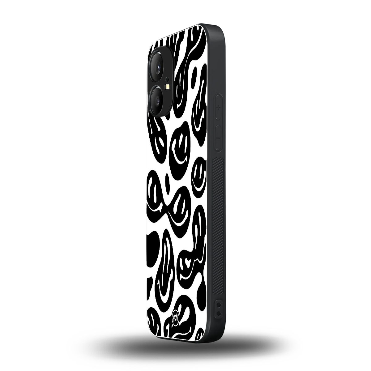 acid smiles bw back phone cover | glass case for nothing phone 1