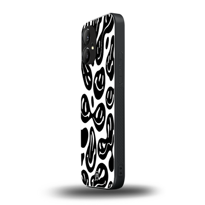 acid smiles bw back phone cover | glass case for nothing phone 1