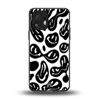 acid smiles bw back phone cover | glass case for nothing phone 2