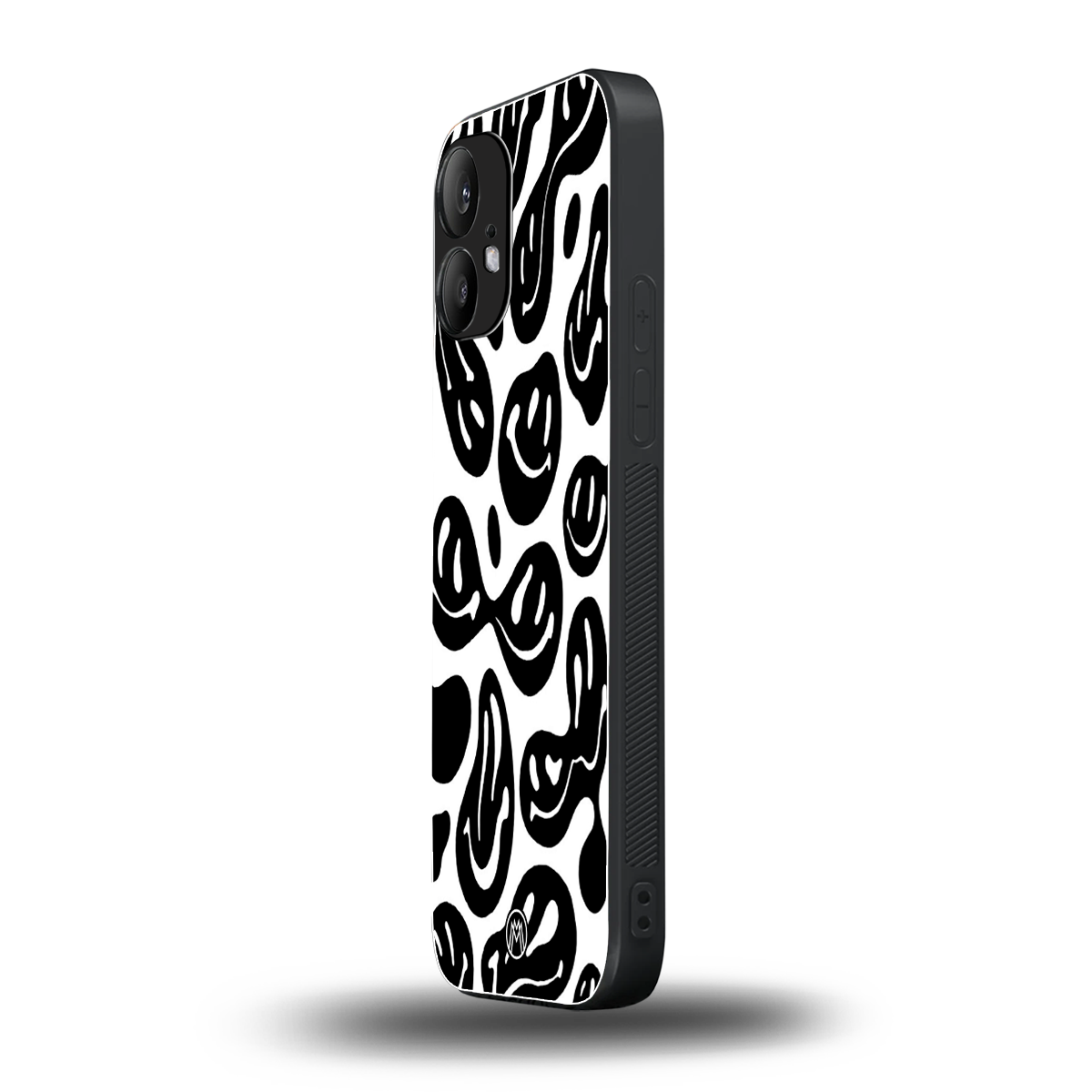 acid smiles bw back phone cover | glass case for nothing phone 2