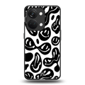 acid smiles bw back phone cover | glass case for oneplus nord 3